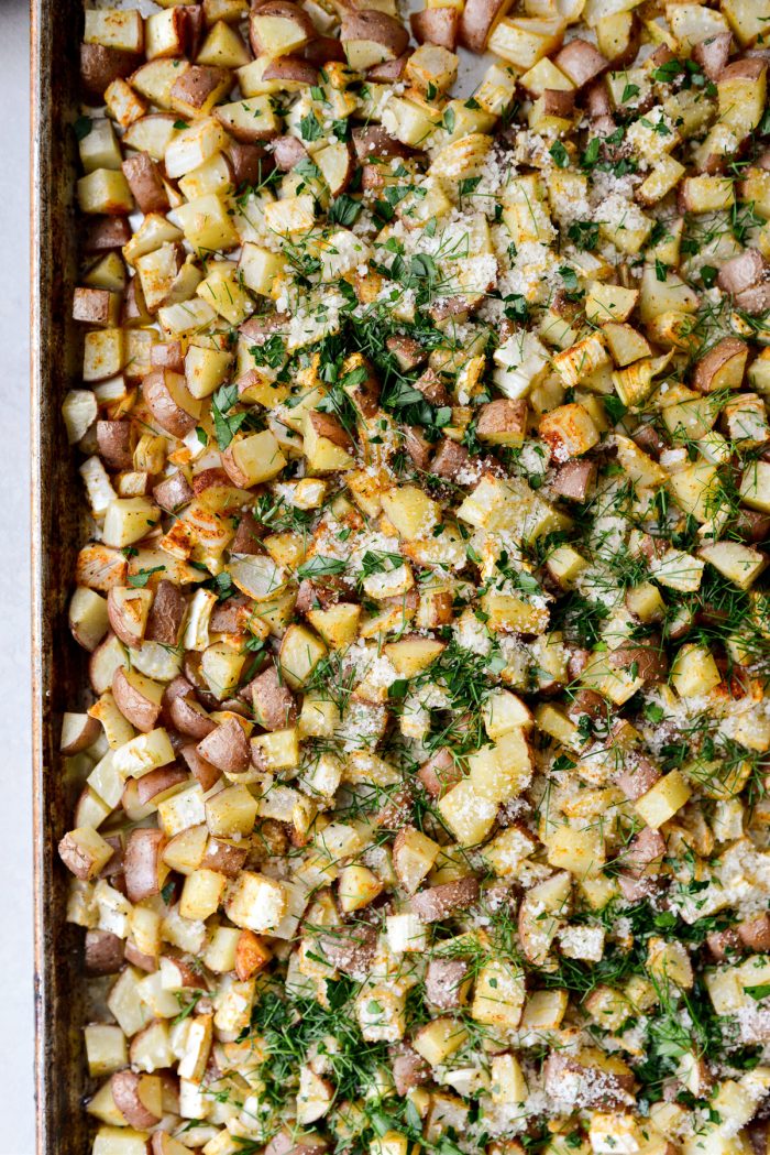 sprinkle with parmesan, parsley and fennel fronds