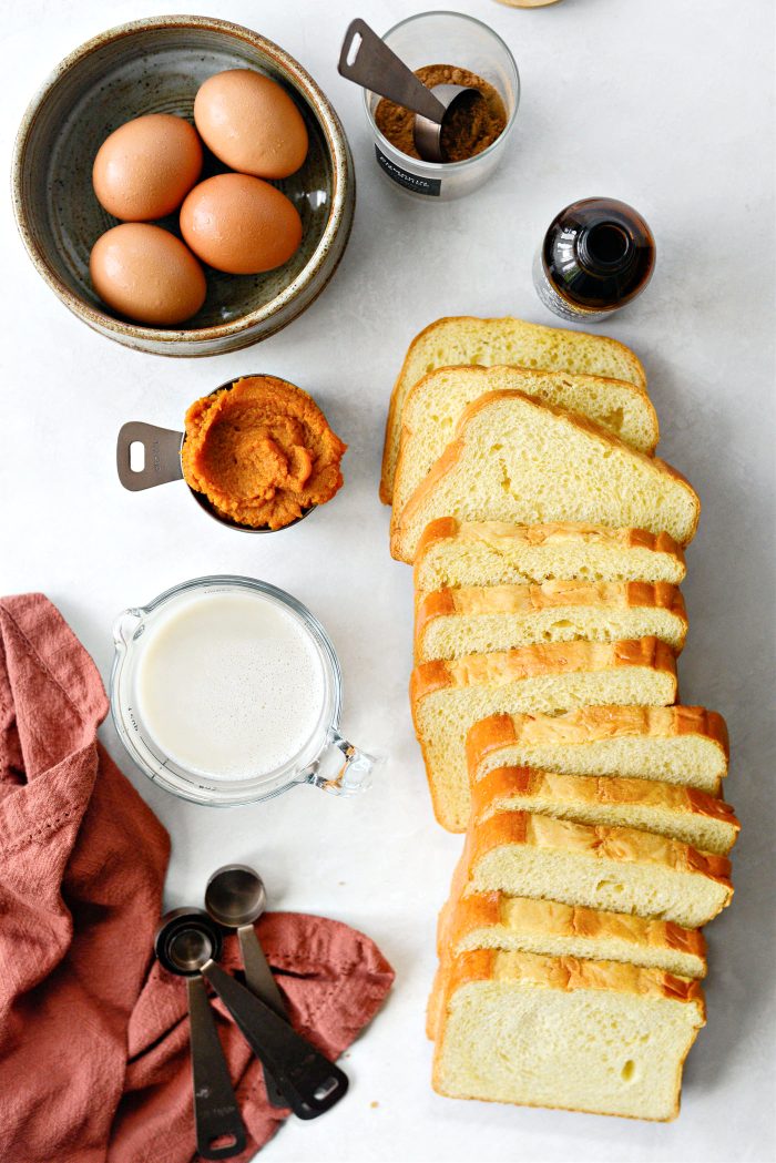 ingredients for Pumpkin French Toast