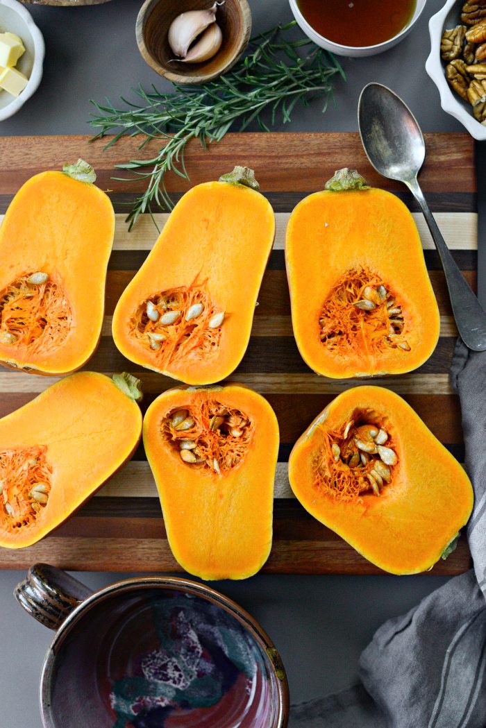 cut squash in half