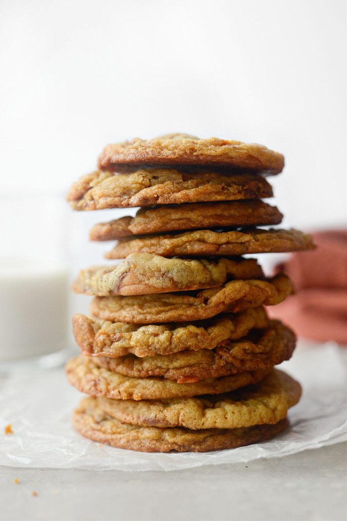 Butterfinger Cookies stack