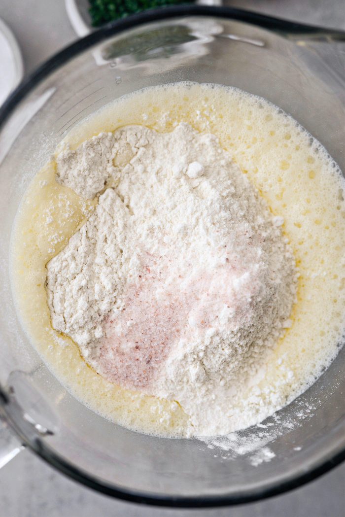 Add flour and salt