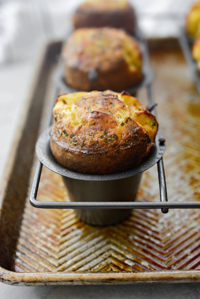 freshly baked Bacon Gruyere Popovers