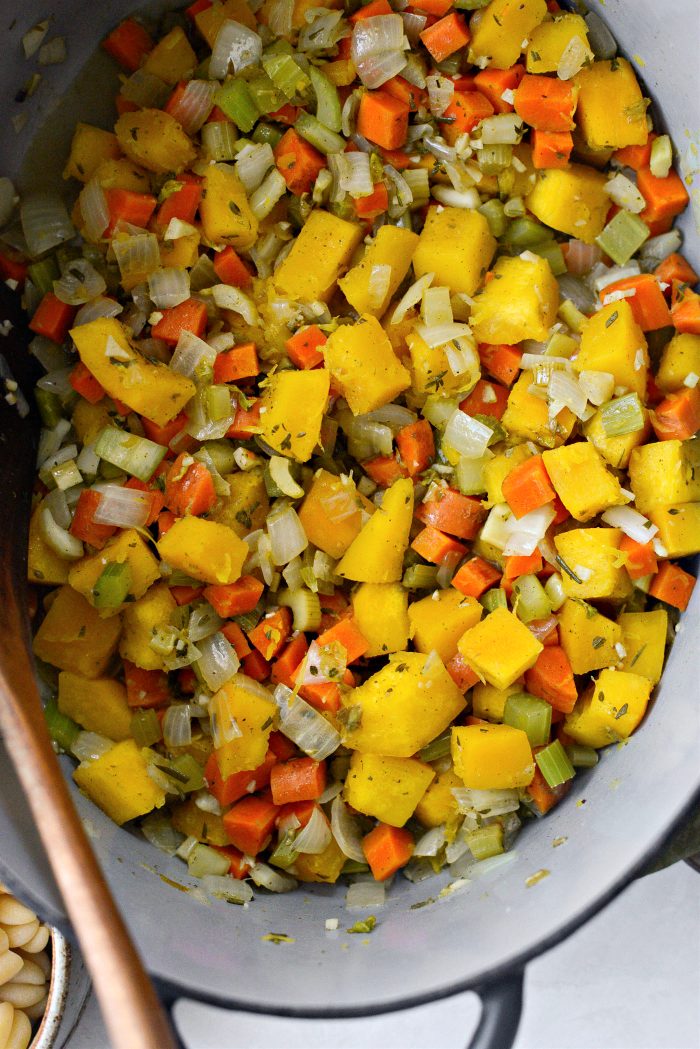 sautéed veggies and herbs