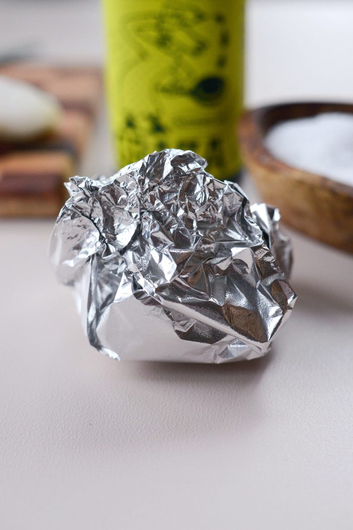 fold up foil to make a purse