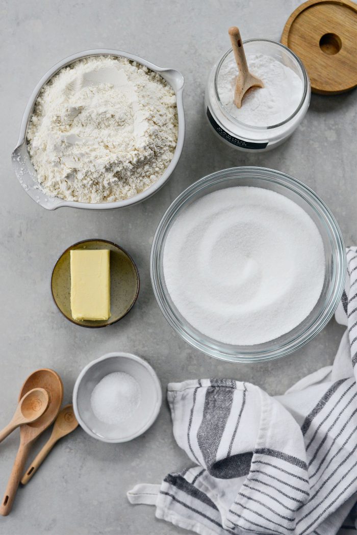 ingredients for Homemade Yellow Cake Mix