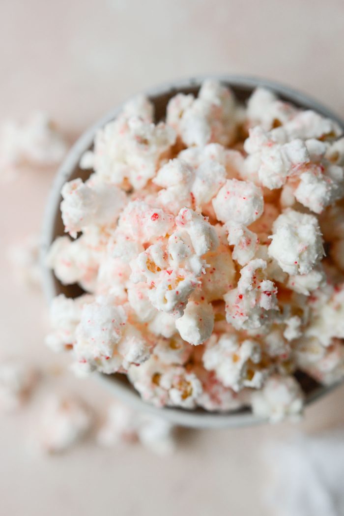 White Chocolate Peppermint Popcorn