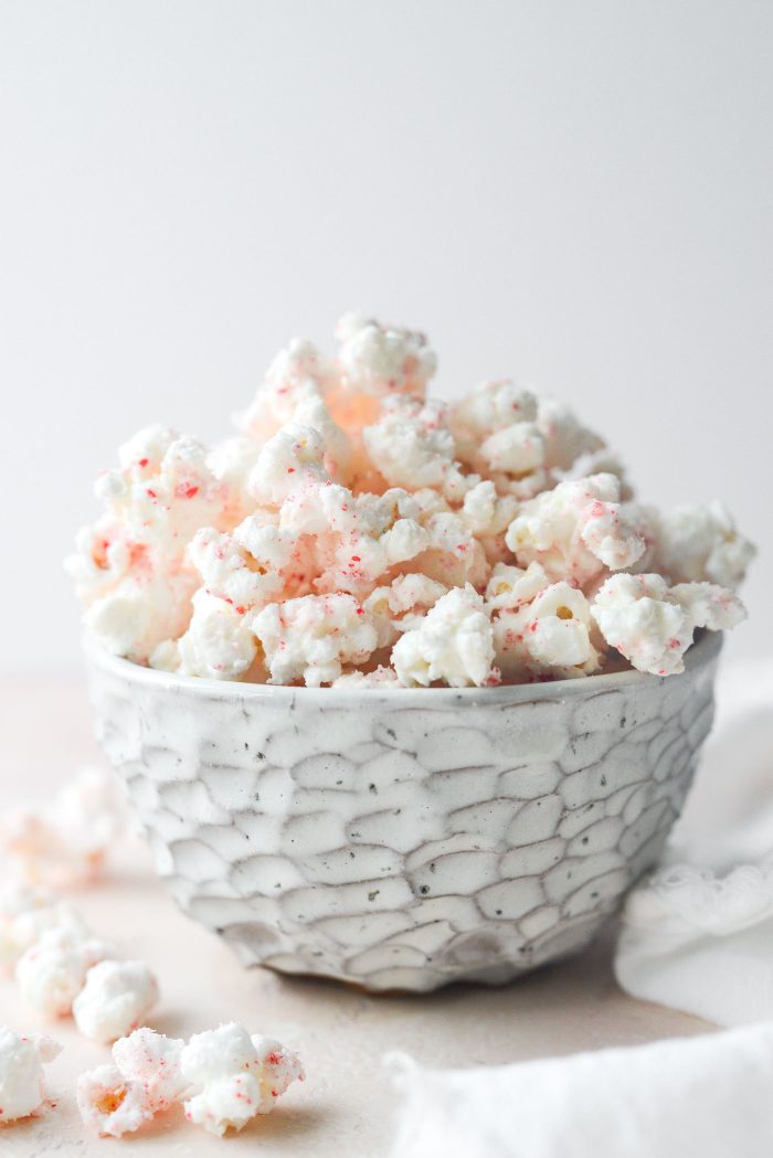 White Chocolate Peppermint Popcorn