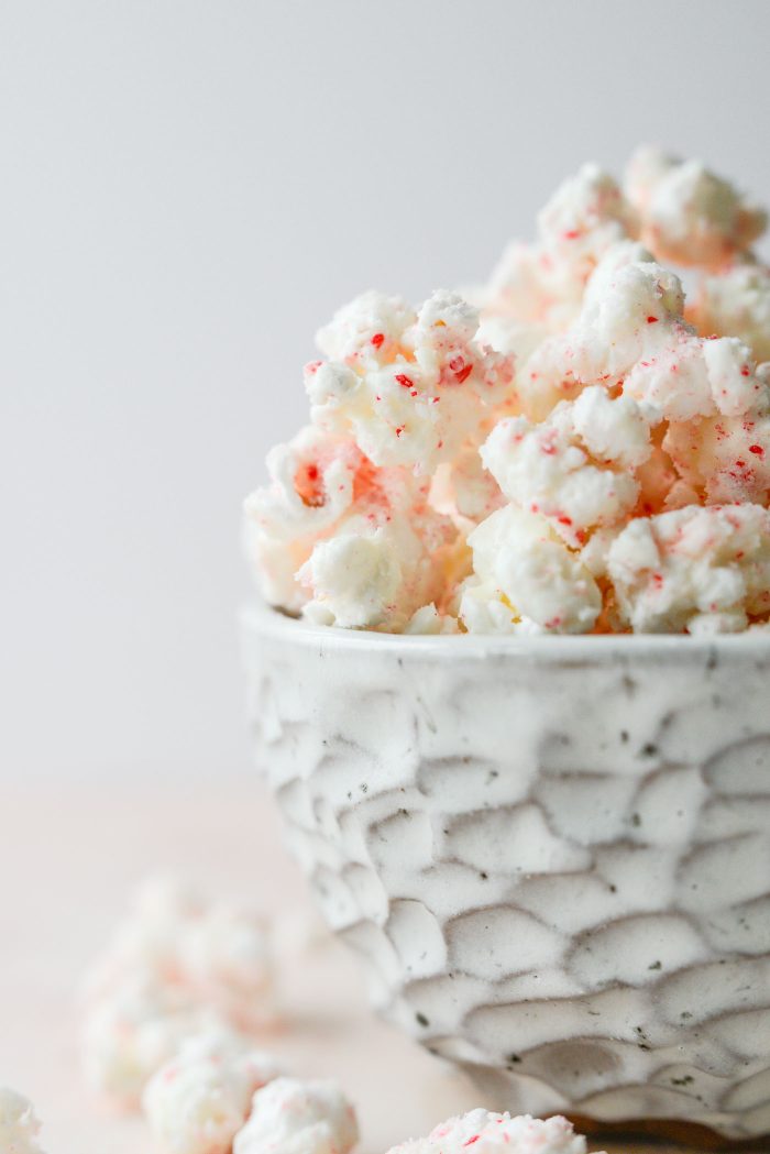 White Chocolate Peppermint Popcorn