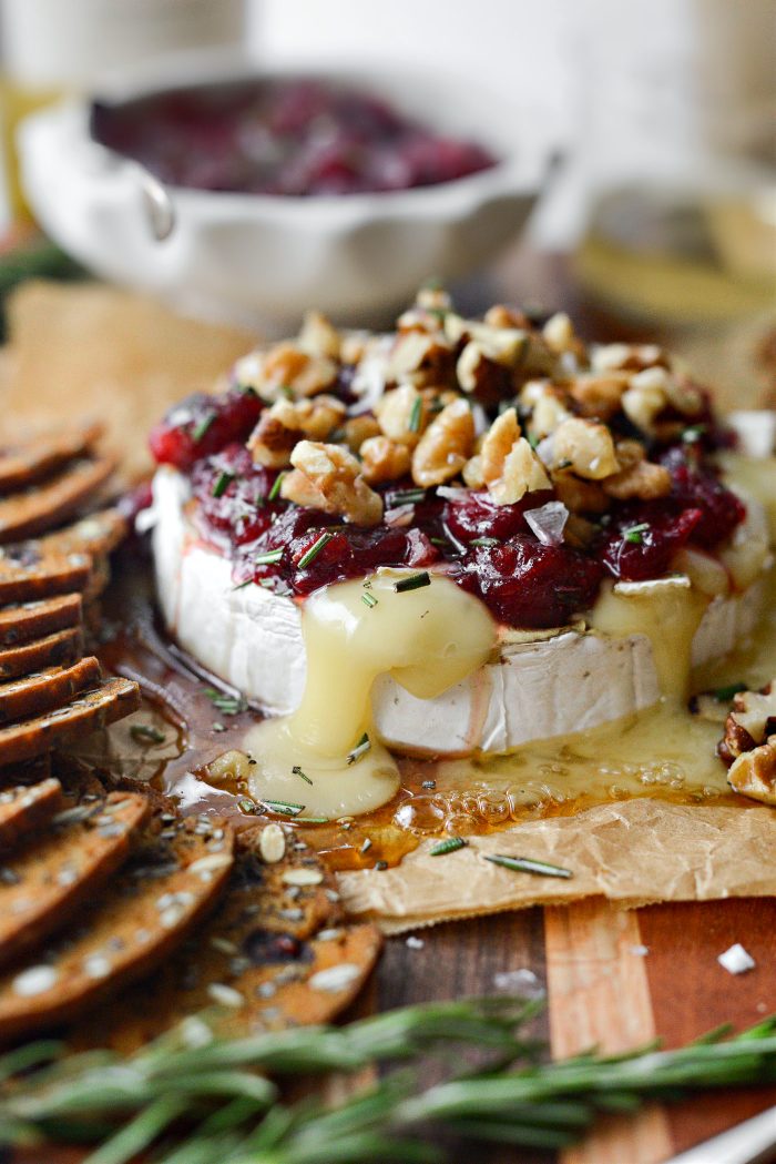 Maple Baked Brie with Cranberry Jam