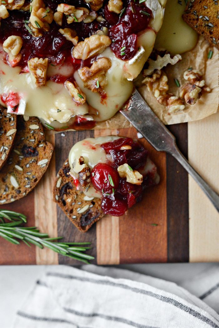 Maple Baked Brie with Cranberry Jam