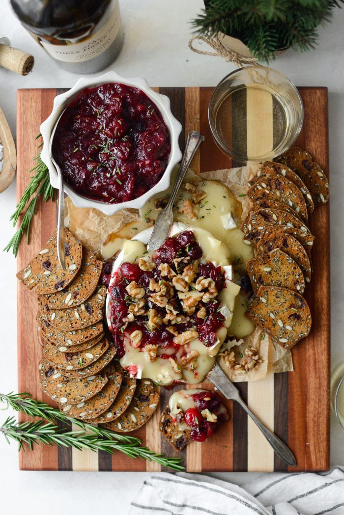 Maple Baked Brie with Cranberry Jam