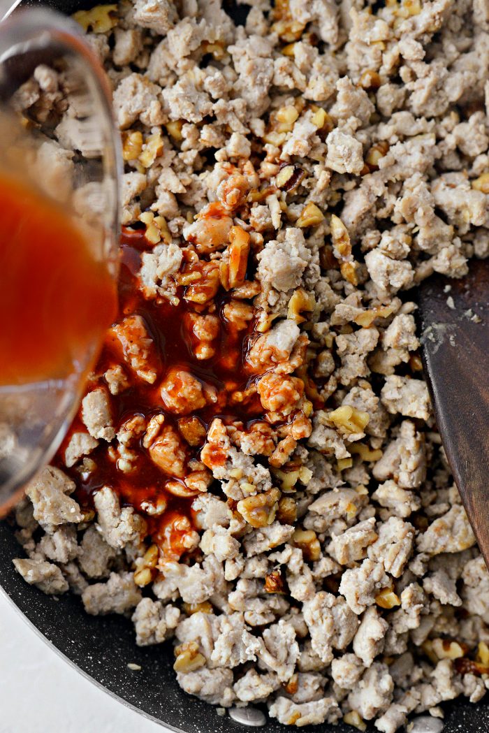 pour in buffalo mixture