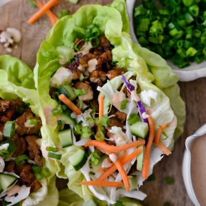 Hot Honey Chicken Lettuce Wraps