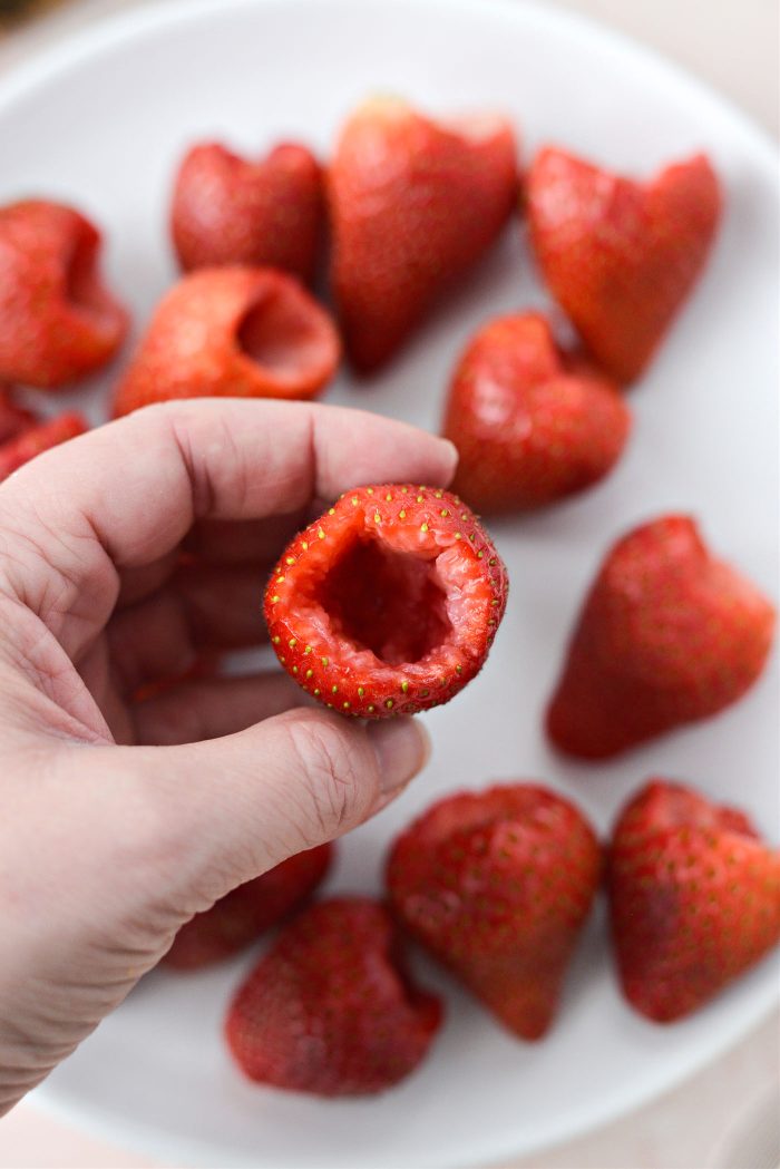hollowed out strawberry