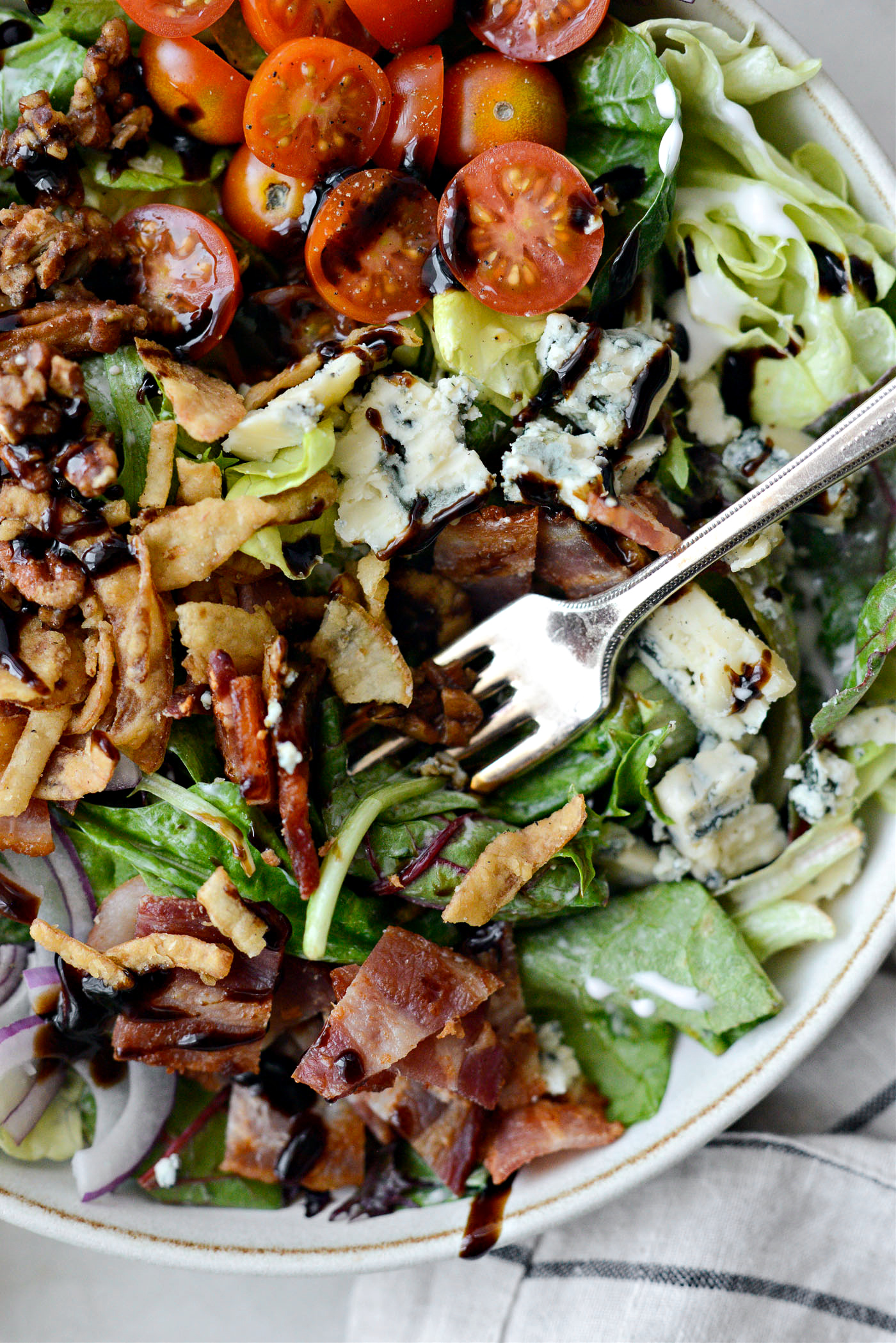 Bacon and Blue Cheese Chop Salad Simply Scratch