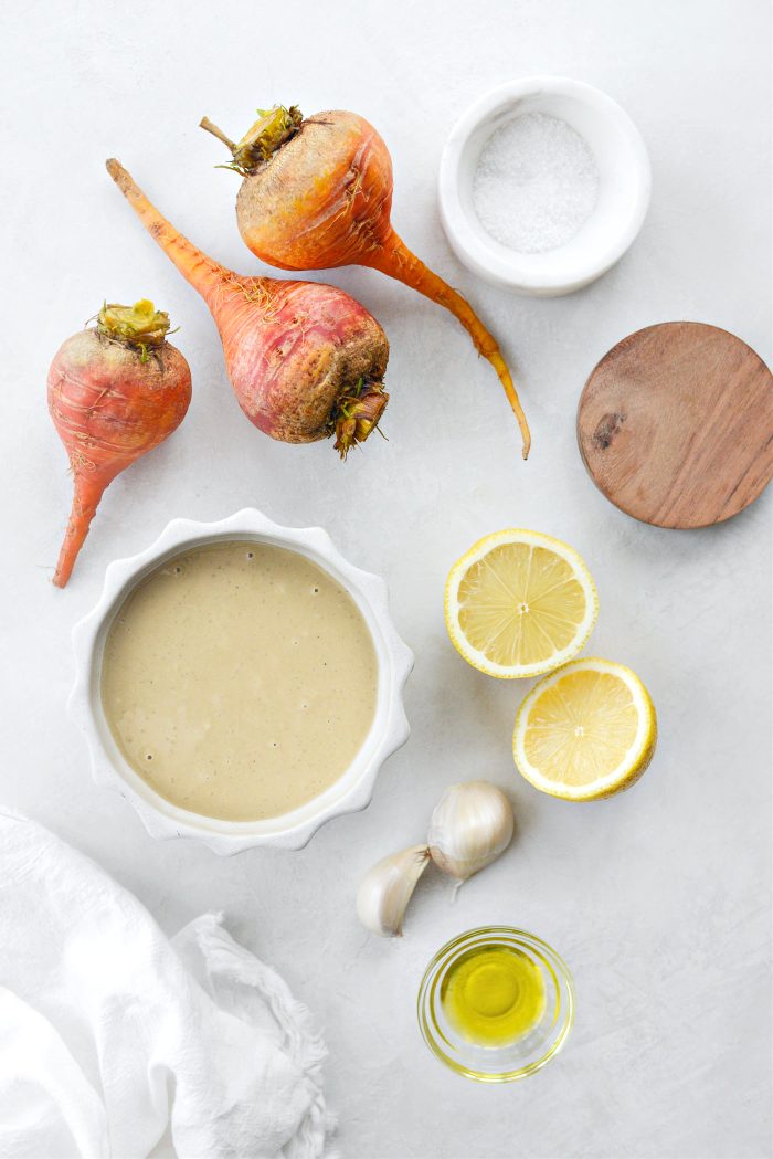 ingredients foe Golden Beet Hummus