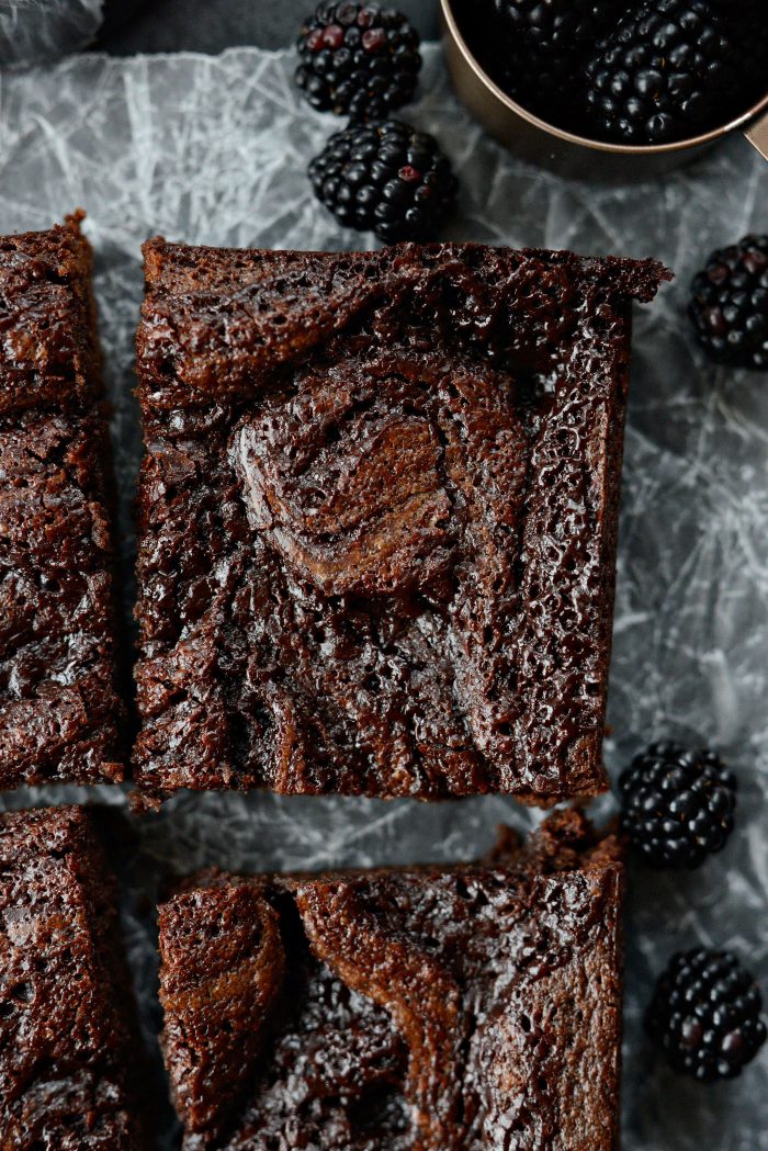 Cabernet Ganache Swirled Brownies