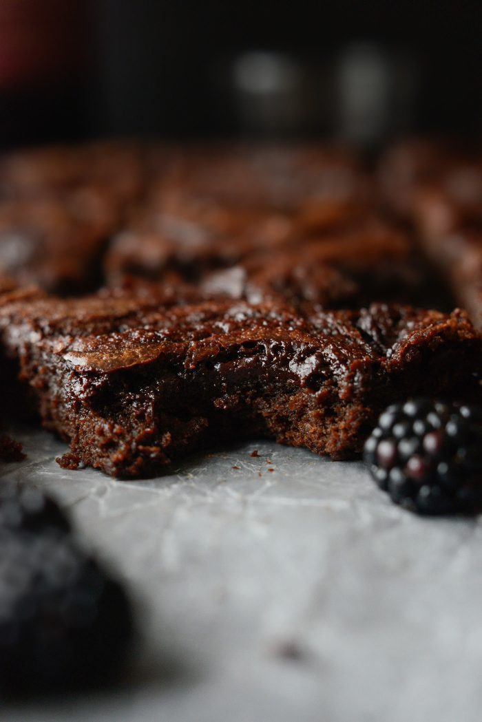 Cabernet Ganache Swirled Brownies