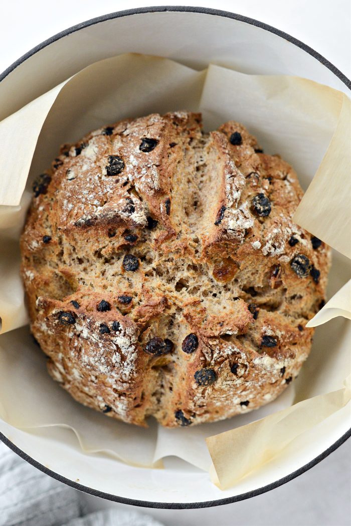 freshly baked Raisin and Currant Irish Wheaten Bread