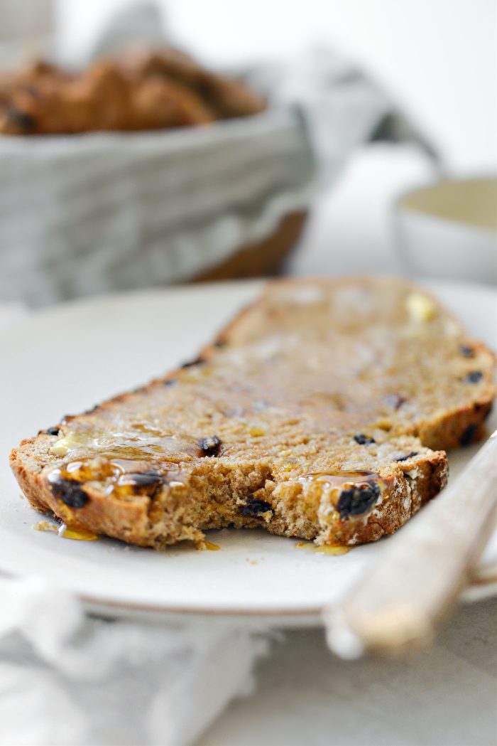 bite of Raisin and Currant Irish Wheaten Bread