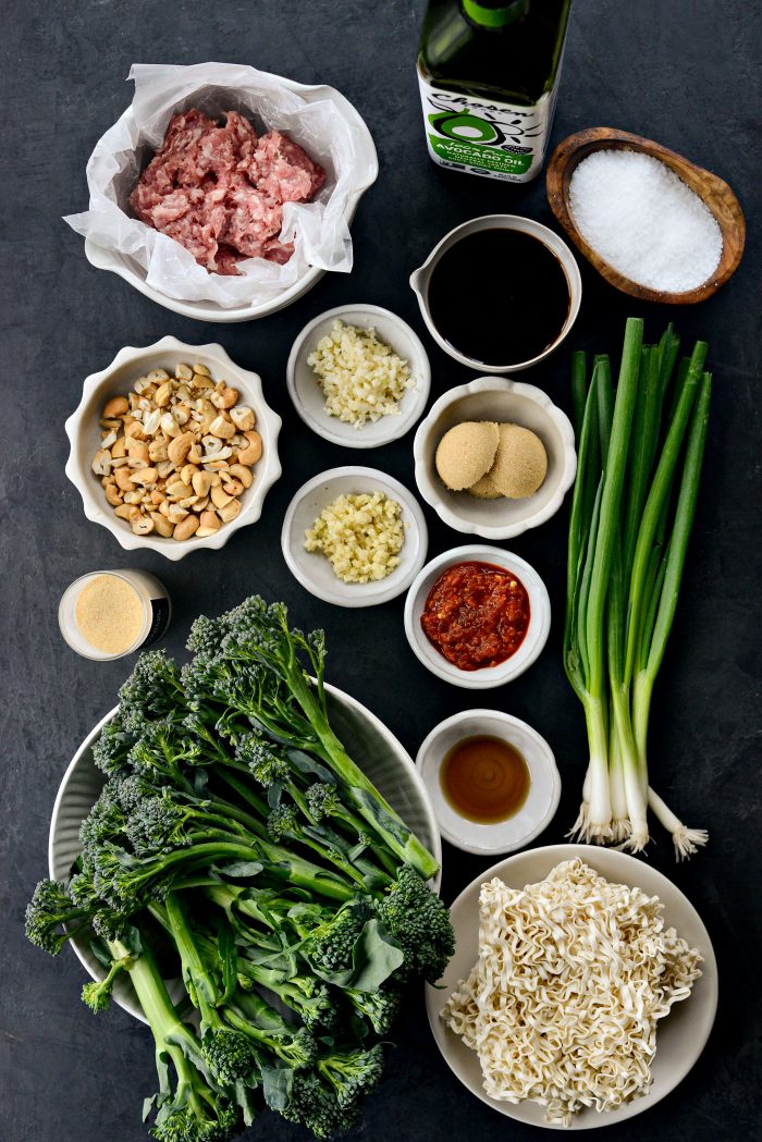 ingredients for Crispy Pork Dragon Noodles