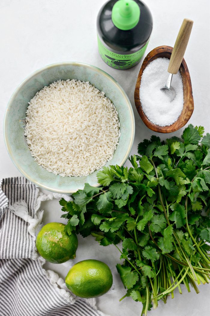 Cilantro Lime Rice ingredients