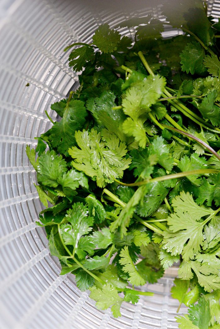 clean cilantro