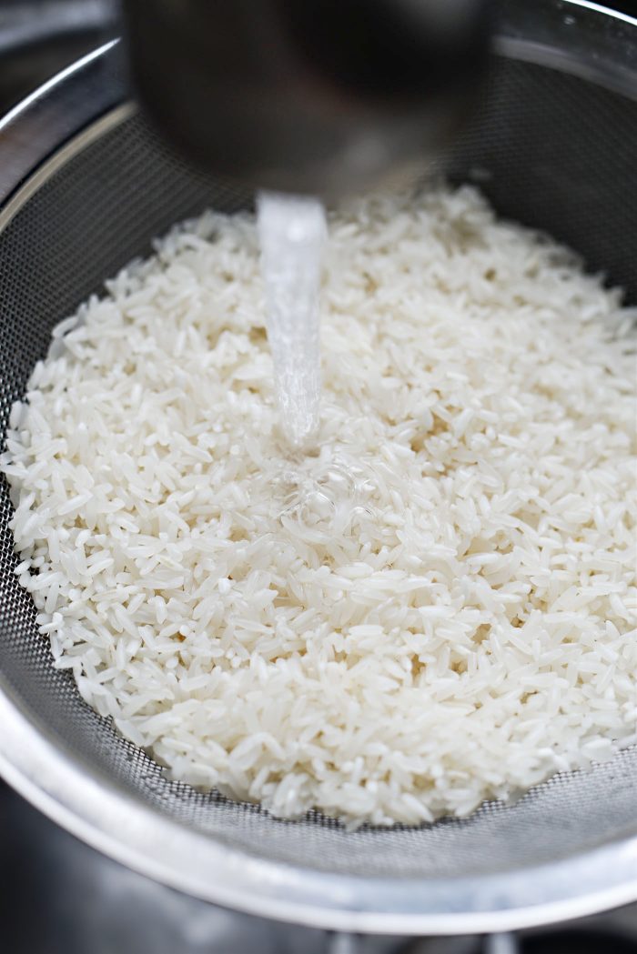rinse rice