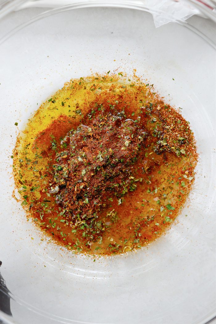 Mexicali seasoning, lime juice and olive oil
