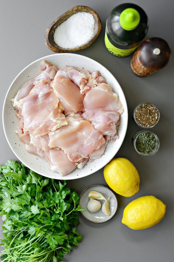 Za'atar Grilled Chicken Thighs ingredients