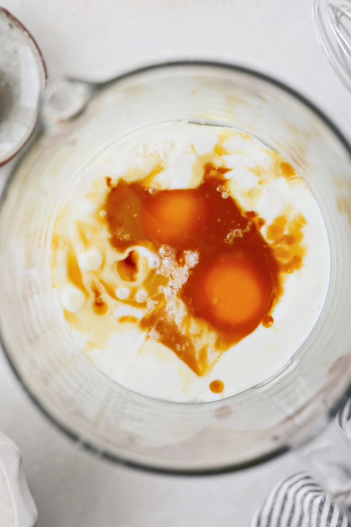 add wet ingredients into a separate bowl or liquid measuring cup