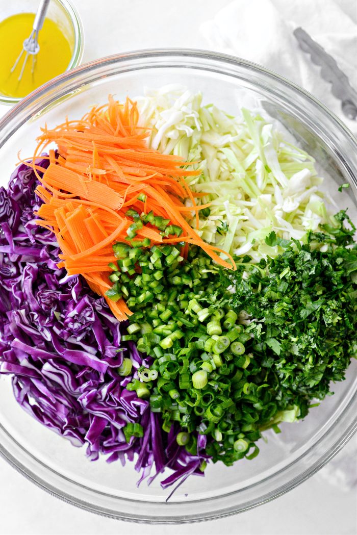 prepped veggies in bowl