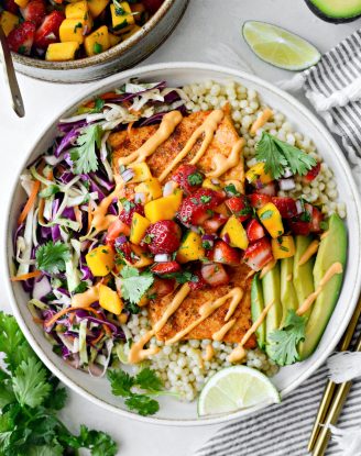 Baja Citrus Salmon with Strawberry Mango Salsa