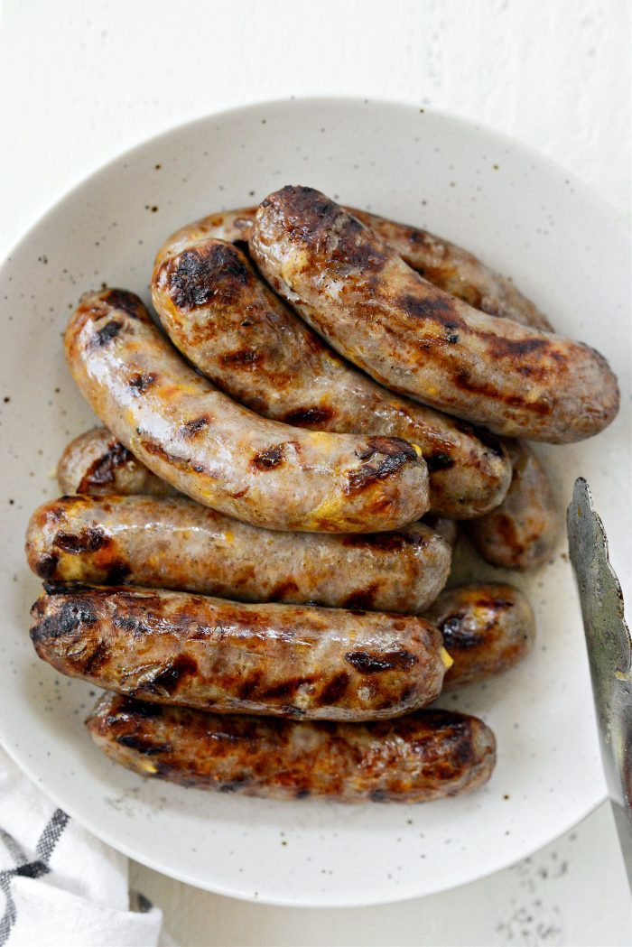 grilled Oven Braised Beer Brats