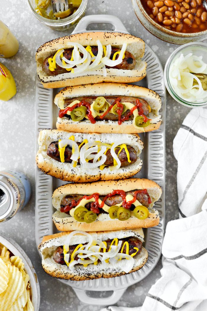 Oven Braised Beer Brats