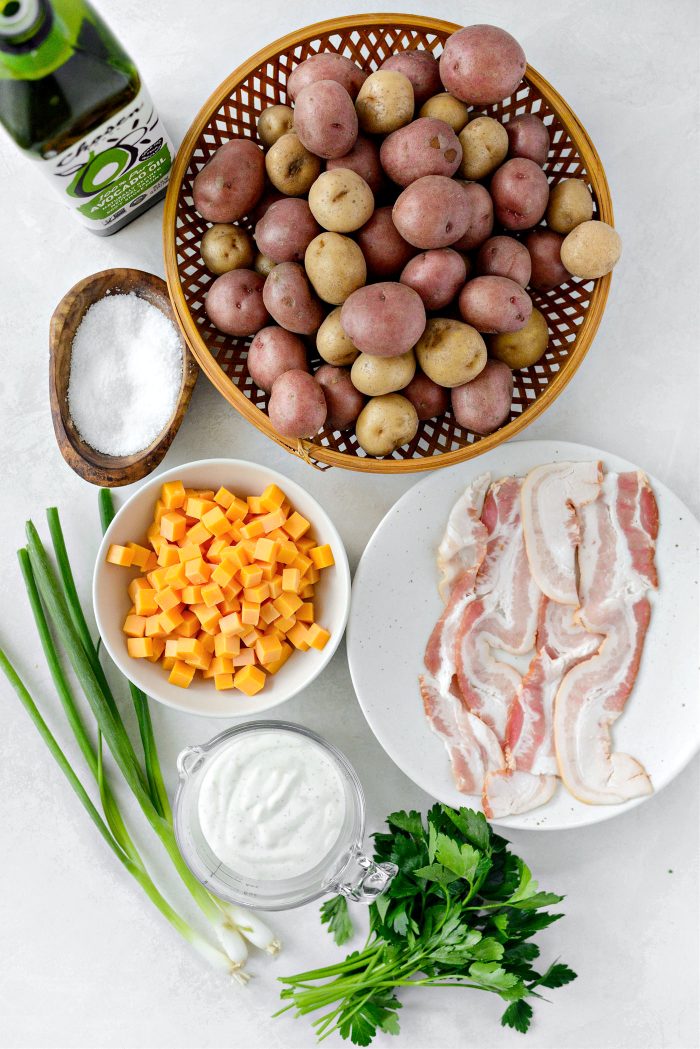 Bacon Cheddar Ranch Potato Salad ingredients