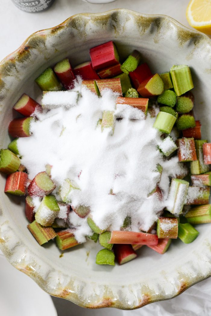 add sugar to rhubarb