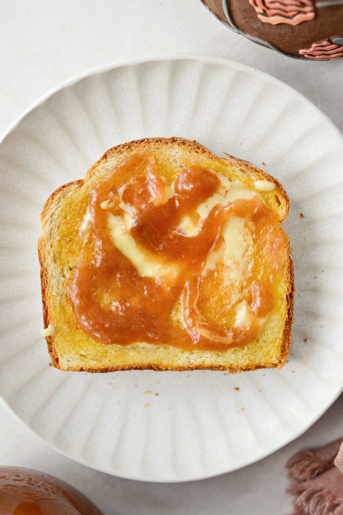 Rhubarb Jam on toast