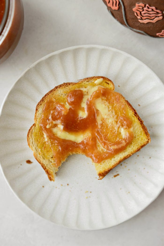 Rhubarb Jam toast