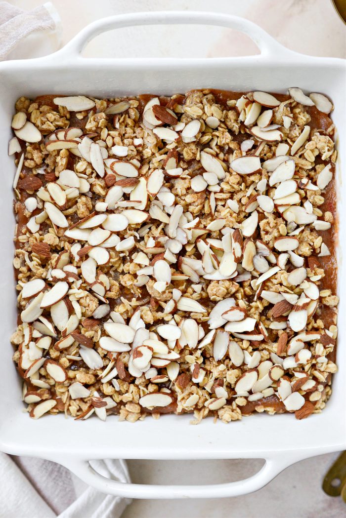 add almonds and bake