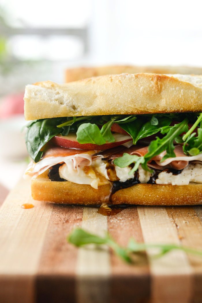 Peach Prosciutto and Burrata Sandwich