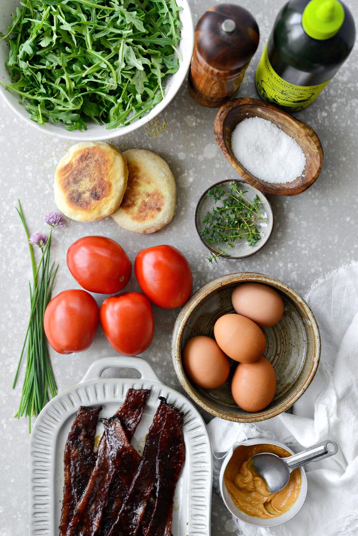 ingredients for Breakfast BLTs