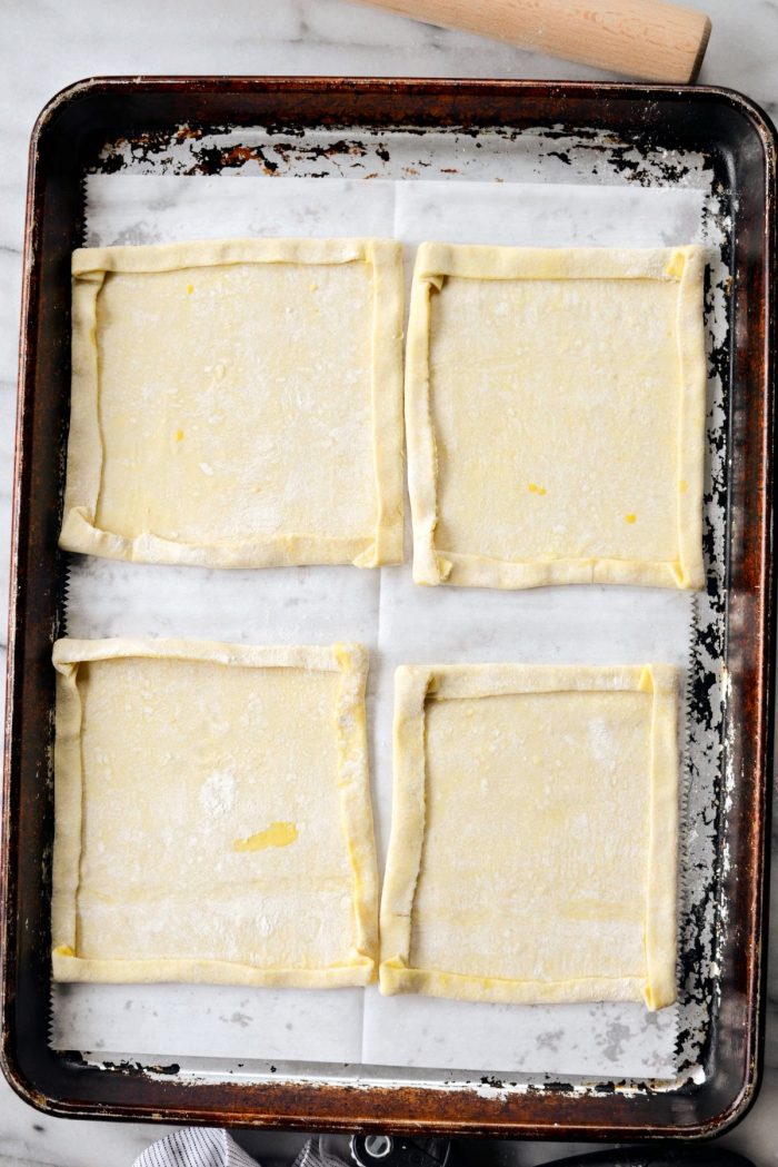 place on lined rimmed baking sheet