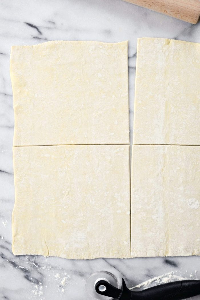 cut into squares