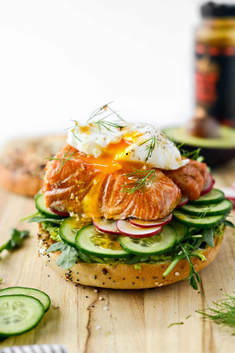 Hot Smoked Salmon And Avocado Bagel Simply Scratch