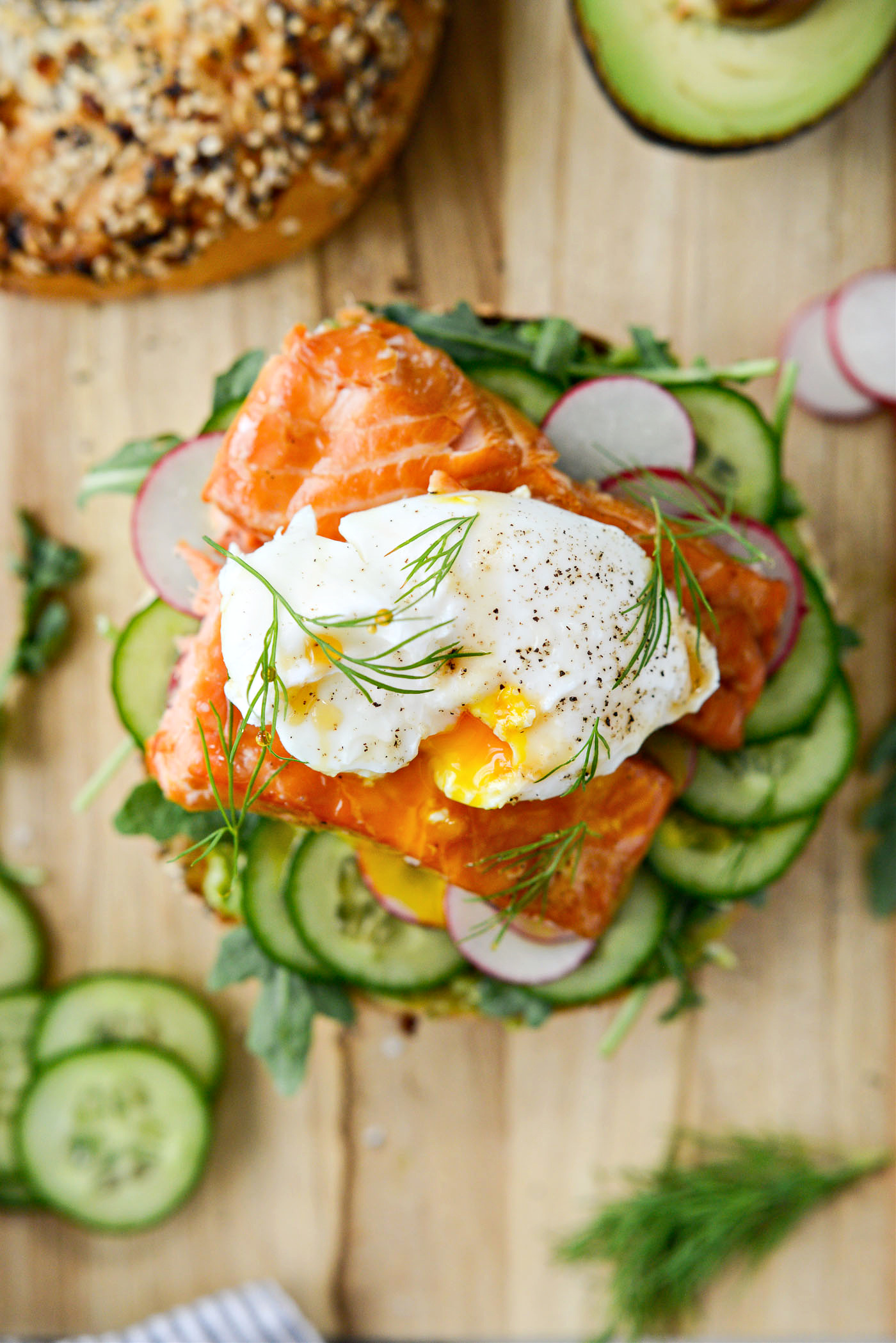 Hot Smoked Salmon And Avocado Bagel Simply Scratch