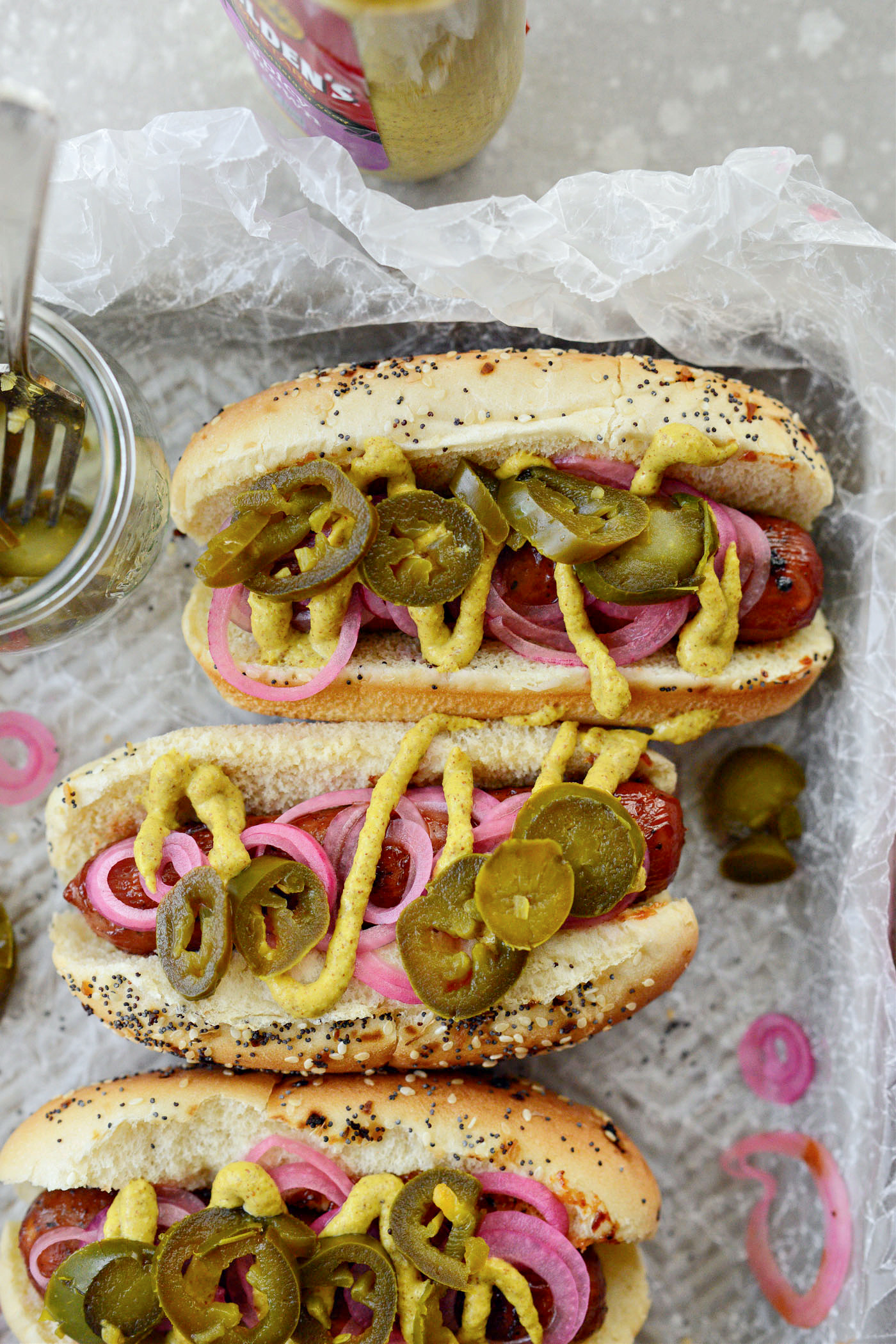 Grilled BBQ Sauce Chicken Brats-image