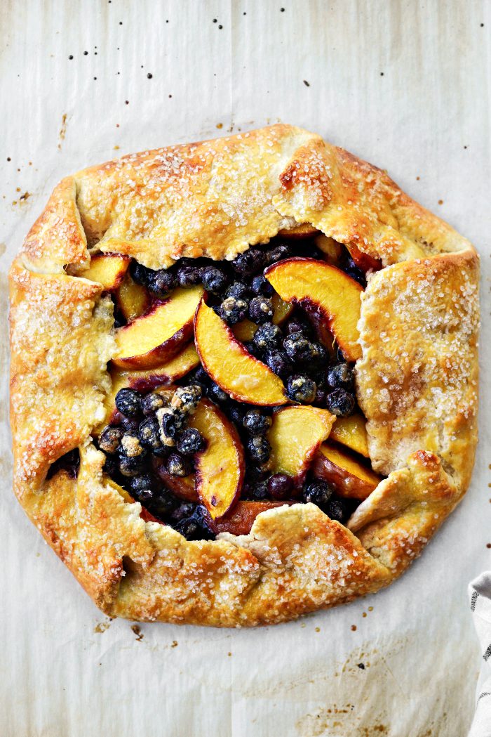 just baked Blueberry Peach Galette