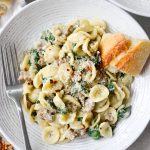 Parmesan Orecchiette with Sausage and Kale