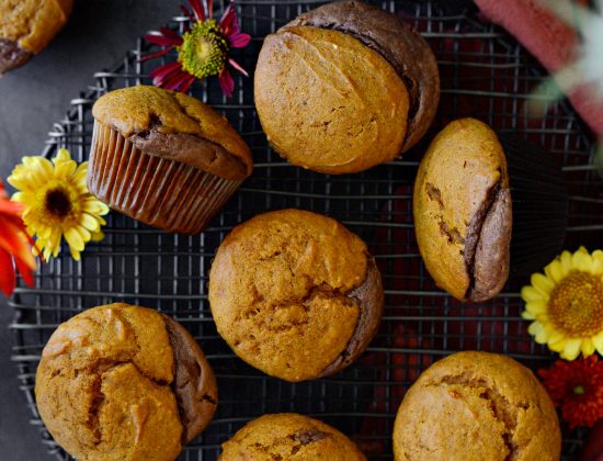 Nutella Cheesecake Pumpkin Muffins